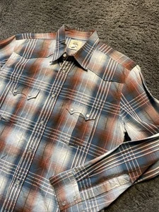 Wrangler Twenty X Pearl Snap Shirt Men Large Multicolored Long Sleeve Western - Picture 1 of 13