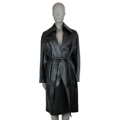 72653 Auténtico BOTTEGA VENETA Cuero Verde Bosque 2023 Abrigo Chaqueta 36 XS Foto 1 de 4