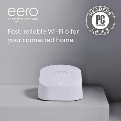 eero 6 Dual-Band Mesh Wi-Fi 6 Router – TrueMesh, Supports 75+ Devices -Brand New - Image 1 of 4