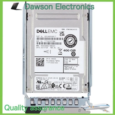 VW3D6 0VW3D6 Dell 400GB 12Gbps SAS WI TLC 2.5'' SSD 14/15/16G KIT - Image 1 of 4