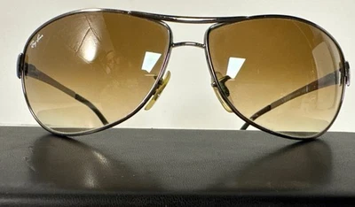RAY-BAN RB3342 004/51 60[]12 2N TOP BROWNISH GRADIENT WARRIOR WRAPS SUNGLASSES - Image 1 of 4