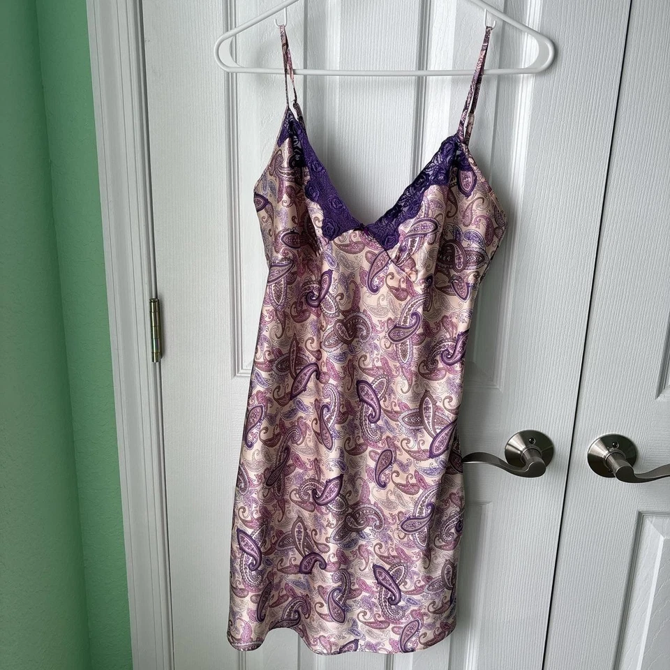 Vestido sin Mangas Secret Treasures Y2K Babydoll Para Mujer M Cachemira Púrpura Lazo de Encaje Foto 1 de 4