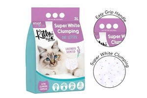 Smart Choice White Clumping Cat Litter Lavender Scented 3L High Absorbent Clean - Picture 1 of 1