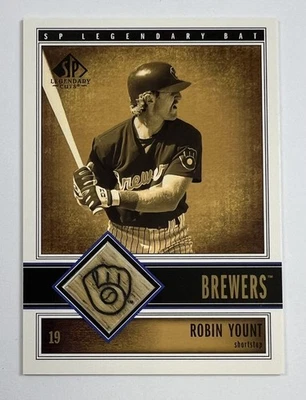 2002 Upper Deck Robin Yount Legendary Bat Relic AR133-01 - Imagem 1 de 2