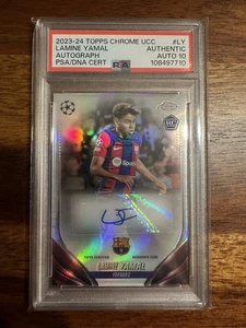 2023-2024 Topps Chrome UCC, Lamine Yamal, RC Auto, PSA Auto 10 - Bild 1 von 12