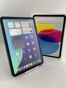 Apple iPad 10th Gen A2696 10.9" 2022 Blue 64GB Wi-Fi 12MP iPadOS Tablet Bundle - Picture 1 of 12