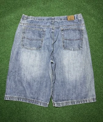 Pantalones cortos de mezclilla Y2K Flypaper holgados debajo de la rodilla hip hop grunge skater 38 16” Foto 1 de 4