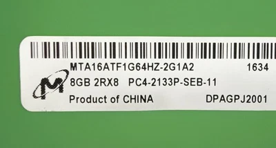 Micron 8GB 288-Pin DDR4 Desktop Memory MTA16ATF1G64AZ-2G1A1 - Image 1 of 3