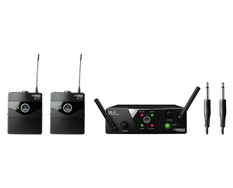 AKG WMS40 Mini Sistema Instrumental Dual (US25B/D) Juego de Guitarra Instrumento Inalámbrico Foto 1 de 1