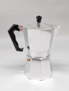 Cafetera Hoan Café Espresso 3-6 tazas mango baquelita Italia vintage con caja - Imagen 1 de 17
