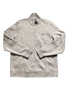 Pinguin Herren XL Größe hellgrau Reißverschluss Ausschnitt Sweat Kragen Pullover mit Logo NEU - Bild 1 von 14