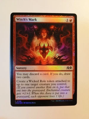 Witch's Mark Foil 0158 Mtg Magic The Gathering Common WOE NM - Image 1 of 2