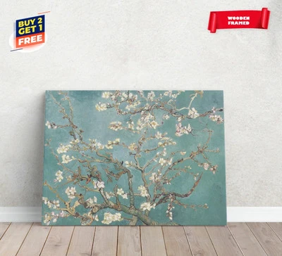 Vincent Van Gogh Almond Blossom Painting Canvas Print Poster Home Decor