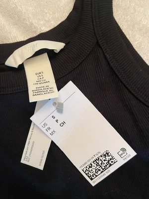 H&M Vestido Deportivo Pequeño Negro Talla Pequeña Nuevo Con Etiquetas 95% Algodón 5% ELASTANO Foto 1 de 3