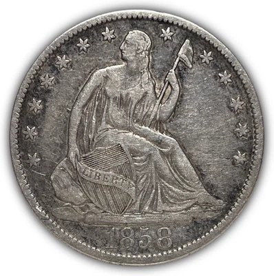 1858-O Seated Liberty Half Dollar Extremely Fine XF Coin #26303 - Image 1 of 3