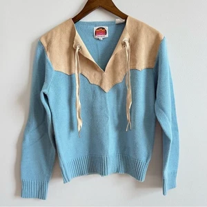Miller Outerwear | Vintage Western Wildleder & Strick Top Pullover Shirt Cowgirl Quaste - Bild 1 von 8