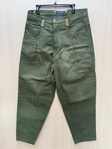 RARE VTG 90s KARL KANI GREEN PLEATED BAGGY PANTS Sz 36 X 32 MADE IN USA HIPHOP - Picture 1 of 10
