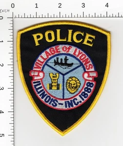 LYONS (VERSCHIEDENE SUPERVISOR VERSIONEN) SIEHE DES ILLINOIS SAMMLERSTÜCK POLIZEI PATCH - Bild 1 von 2