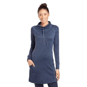 Kuhl Lea Blue Cowl Neck Sweater Dress XL - Picture 1 of 14