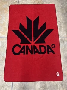 Hudsons Bay Canada Olimpiadi Coperta Lancio 60x39 Rosso Nero - Foto 1 di 10