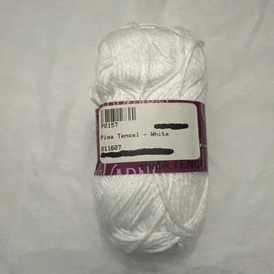 Cascade Yarn Pima Tencel Yarn Peruvian Pima Cotton & Tencel  Color 0157 White - Image 1 of 3