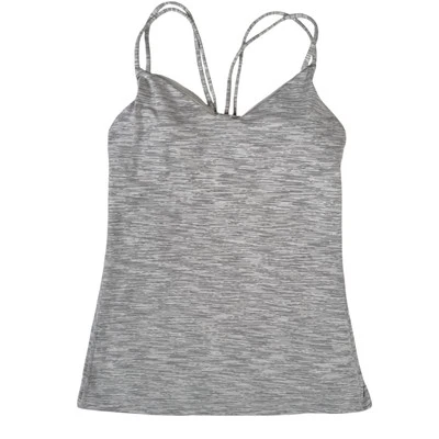 LULULEMON 女式黑色白色条纹赛车圆领背心 10 码 — 第 1/4 张图片