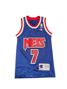 Vintage Champion New Jersey Nets Kenny Anderson Youth Kids S (6-8) Made In USA - Picture 1 of 14