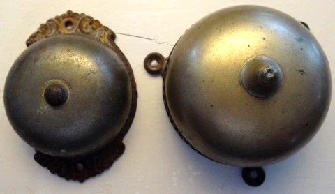 Antique Cast Iron and Brass Victorian  Door Bell without the Knobs Cover