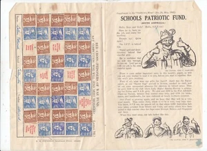 WWII South Australia SPF SCHOOLS PATRIOTIC FUND RED CROSS Prisoner of War stamps - Picture 1 of 3