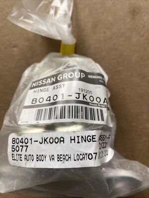 Bisagra de puerta delantera izquierda Nissan Armada 2017-2021 OEM NUEVA 80401-JK00A Foto 1 de 2