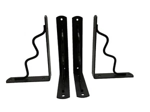 4rer Set Regalträger/Ca18x12,5cm/Metall/Regalwinkel/Dunkles Grau/B-Ware/023 - Bild 1 von 4