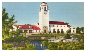 PASSENGER STATION Boise, Idaho ID railroad linen - Postcard - Picture 1 of 2