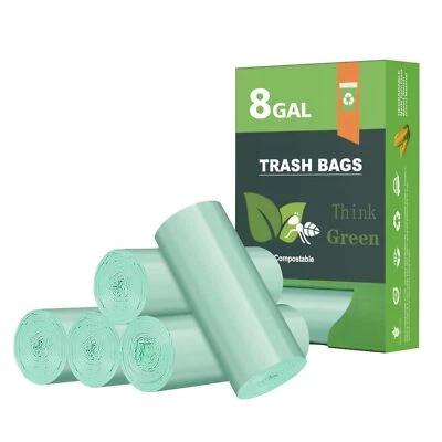 Biodegradable 8 Gallon Trash Bags, Garbage Bags 8 Gallon, Compostable Medium... - Image 1 of 4