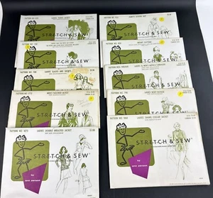 Vintage LOT 10 1970s Stretch and Sew Patterns By Ann Person cut and uncut - Picture 1 of 6