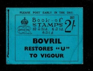 COMPLETE  BOOKLET with all advert panes 1936 EDWARD VIII 2/-SG BC2 NUMBER 357  * - Picture 1 of 1