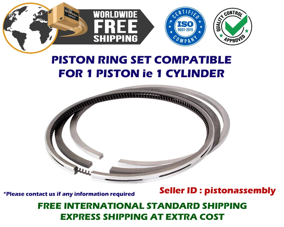 Juego de anillos de pistón STD de 96,52 mm para GM 12480825 12537410 BUICK V6 L26 BUICK V6 Foto 1 de 4