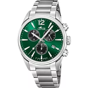 Reloj Lotus Chrono hombre esfera verde brazalete acero 18690/4 - Imagen 1 de 1