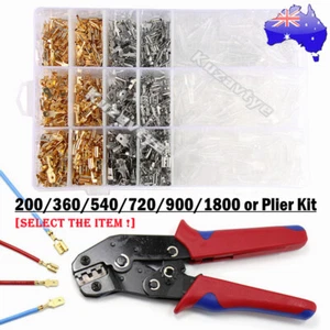 360/900X Assortment Spade Crimp Terminal Electrical Wire Connectors Or Plier Kit - Picture 1 of 42
