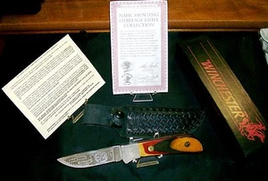 Winchester 670 Knife & Sheath 1990 N.A.H.C. Hunting Heritage Collection Rare Set - Picture 1 of 1