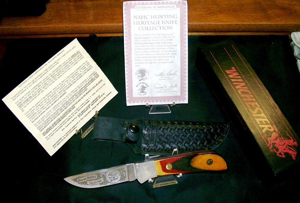 Winchester 670 Knife & Sheath 1990 N.A.H.C. Hunting Heritage Collection Rare Set - Image 1 of 1