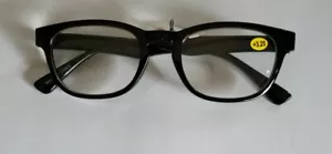 Plastic Framed Reading Eye Glasses ~ Black  Frame ~ +3.25 Strength ~ K13 - Picture 1 of 7