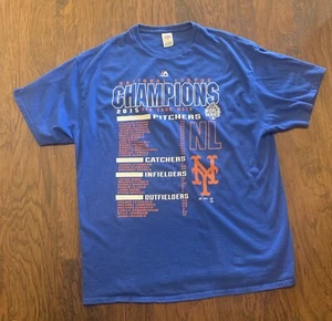 New York Mets 2015 National League Champions Roster T-Shirt Herren Größe 2X - Bild 1 von 3