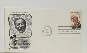Walt Disney Showman of the World 9-11-68 First Day Issue Envelope Marceline MO B - Picture 1 of 1