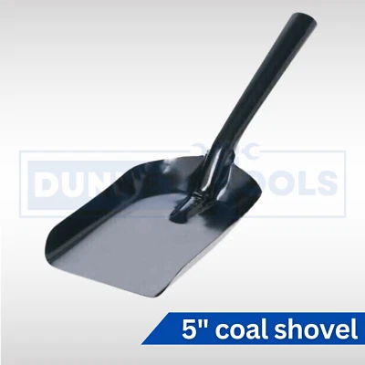 5'' Metal Coal Shovel Black Fireplace Contractor Spade Pet Dog Scoop Garden Home - Image 1 of 4