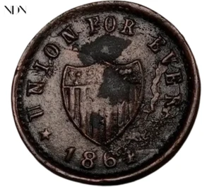 1864 Bürgerkrieg Medaille - Union For Ever - #CT220 - Bild 1 von 3