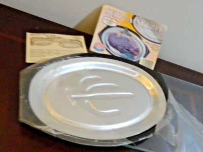 复古 NORDIC WARE SERV-A-SIZZLE STEAK FAJITA 服务器 CACTUS PLATTER 黑色托盘 — 第 1/4 张图片