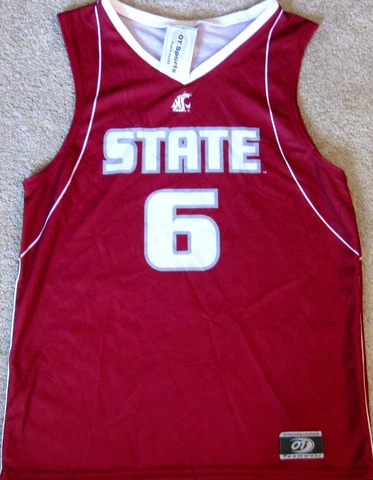 WASHINGTON STATE COUGARS MEN'S NCAA BASKETBALL JERSEY #6 NEW L, 2XL W/TAGS! Cover