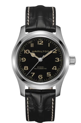 Hamilton Khaki Field Murph Auto Black Dial Leather Band Men's Watch H70605731 - Imagem 1 de 4