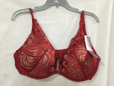 Adored By ADORE ME Red Layla PushUp Bra Padded Lace Adjustable Women U pick - Image 1 of 4