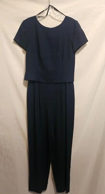 Liz Claiborne Dresses Jumpsuit,  Size 6. Navy Blue, Short Sleeve, Round... - Image 1 of 4